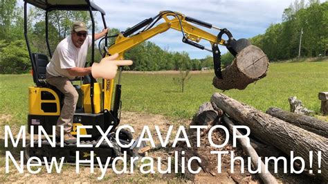 mini excavator thumb hydraulic|installing thumb on mini excavator.